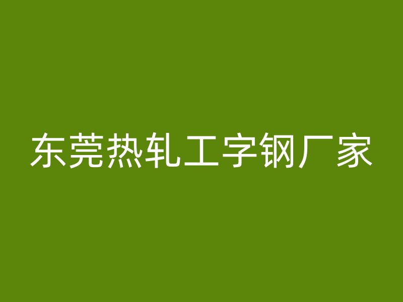 東莞熱軋工字鋼廠(chǎng)家